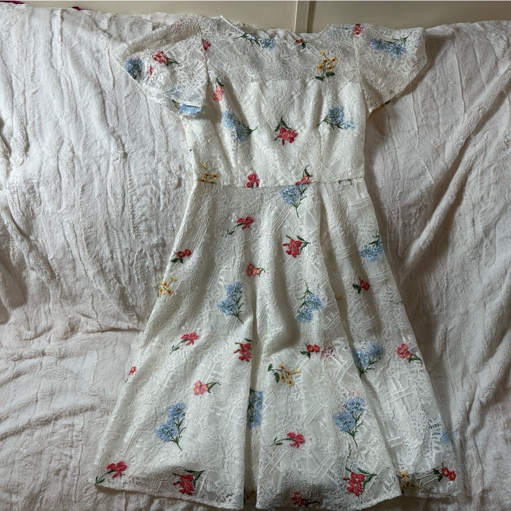 Dillard's Exclusive Alex Marie,"Fit & Flare," "Eyelet Lace” “cottagecore Size 8